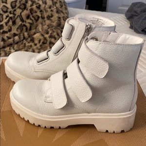 Steve Madden White Leather Boots